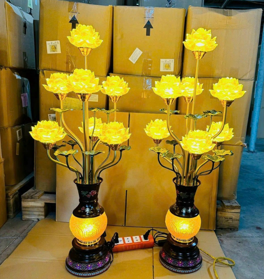 Mua Đèn thờ hoa Lưu ly 5 bông 7 bông trang trí bàn thờ.png